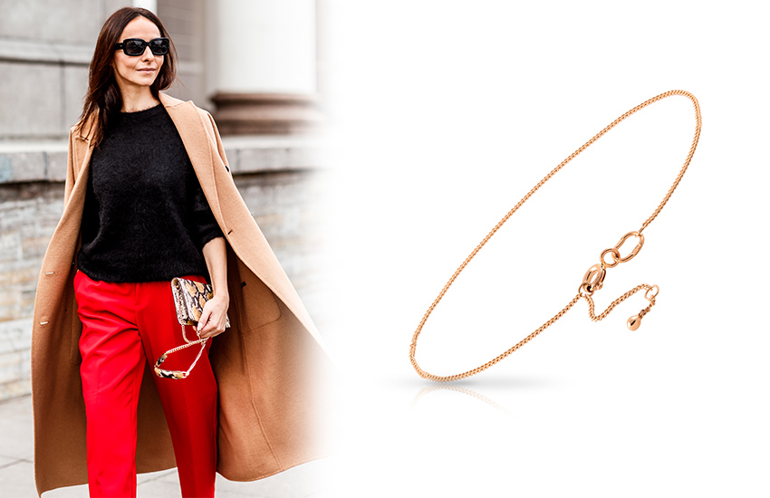 585 золотой девушка ювелирные украшения браслет-цепочка