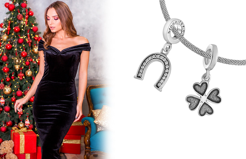 585*Золотой, идеи, подарки, Новый год, подвески-шармы