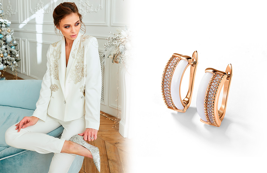 в чем встречать Новый год, Новый год 2021, образ, советы стилиста, костюмная пара, серьги