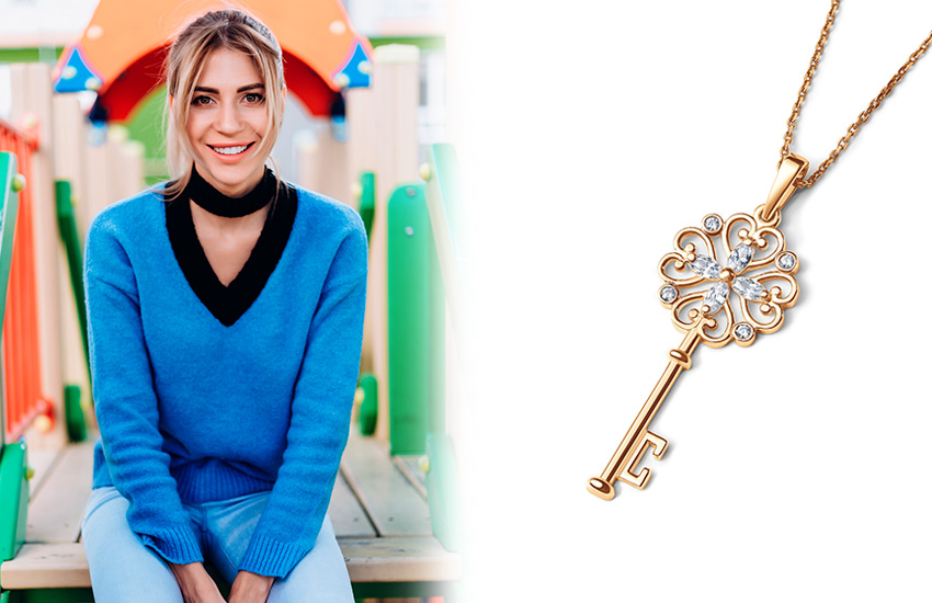 585 золотой девушка ювелирные украшения подвеска