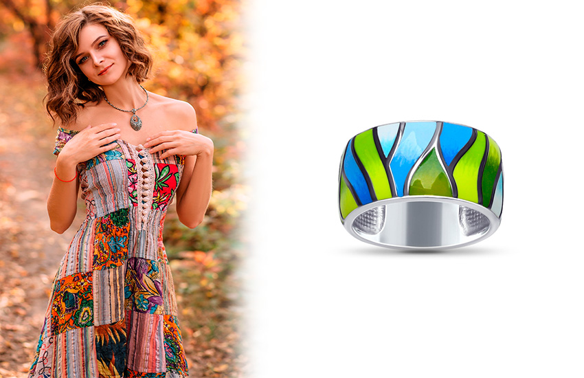 Пэчворк, тренды, советы стилиста, 585 золотой, кольцо