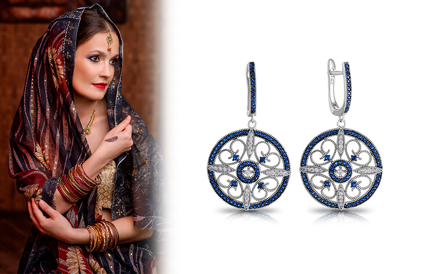 Украшения, Индия, индийские украшения, тренд, 585 Золотой, серьги