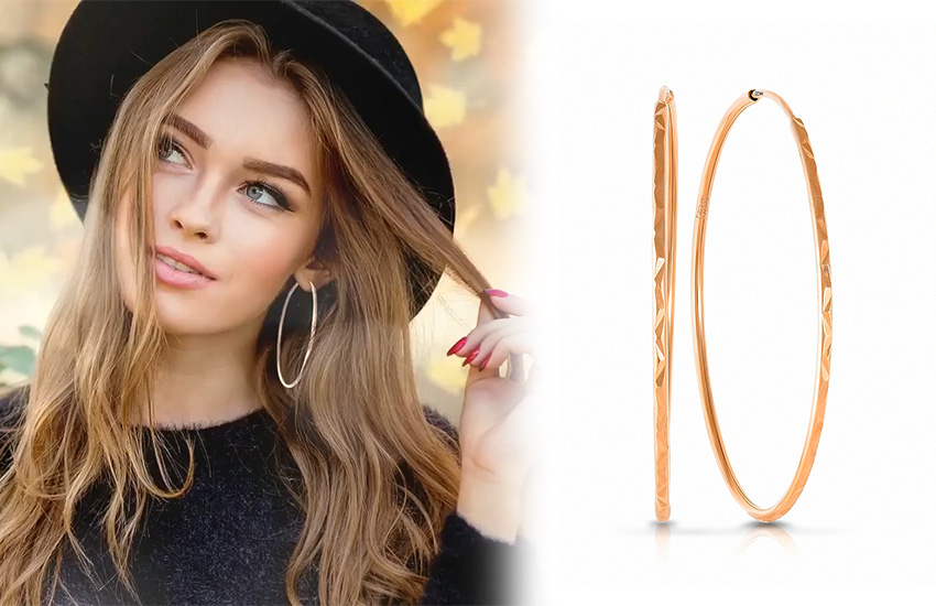 Серьги-кольца, стиль 00-х, ювелирные украшения, ювелирные тренды, ювелирные изделия, 585 Золотой