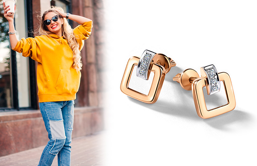 пэчворк, джинсы-2021, деним, тренды 2021, серьги