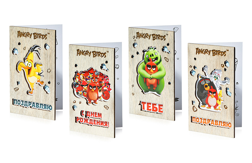 Аngry birds, игра, мультфильм, 585 Золотой, открытка