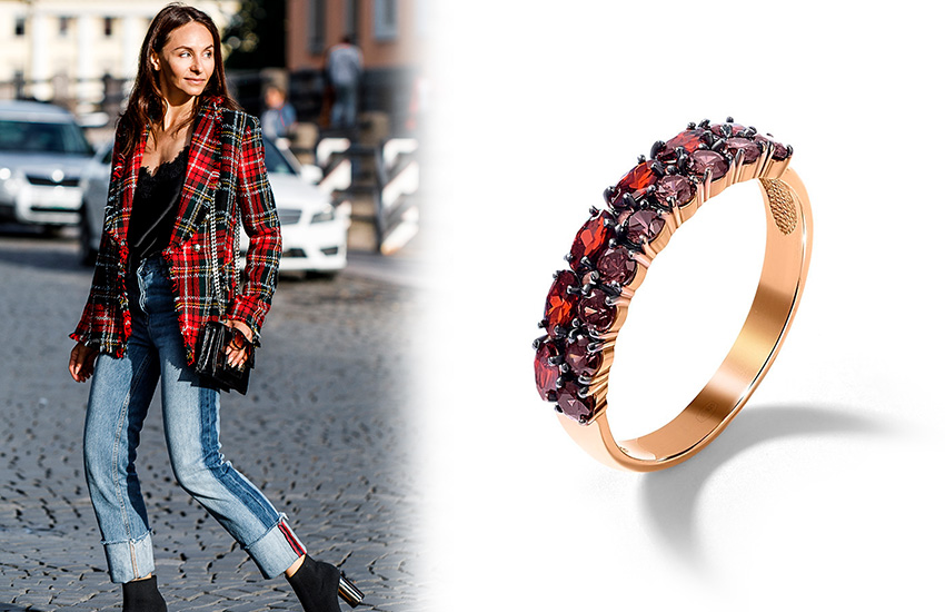 джинсы с подворотом, джинсы-2021, деним, тренды 2021, кольцо