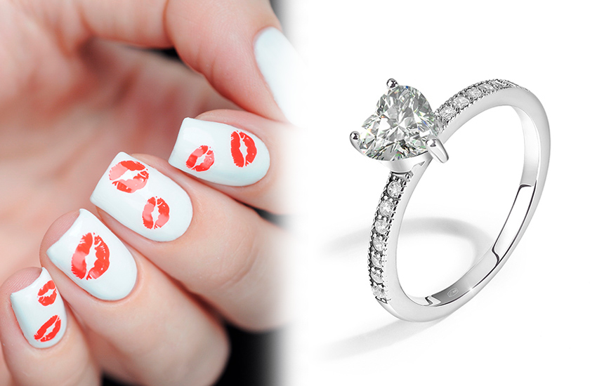 маникюр, советы, 14 февраля, День Святого Валентина, кольцо