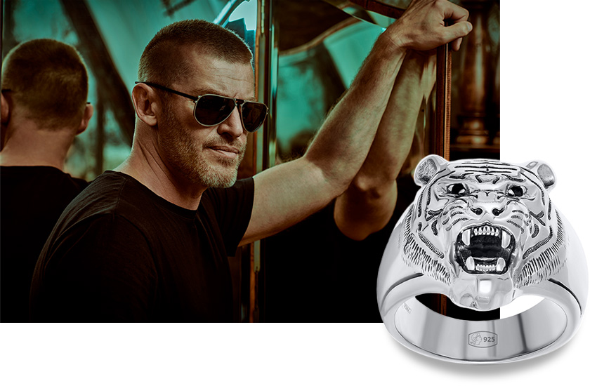 кольцо с тигром, мужской стиль, мужские украшения, аксессуары для мужчин, подарок мужчине