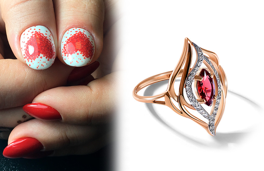 маникюр, советы, 14 февраля, День Святого Валентина, кольцо