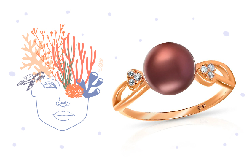 кольцо, украшения с жемчугом, цвета жемчуга, история украшений, интересное, 585 золотой