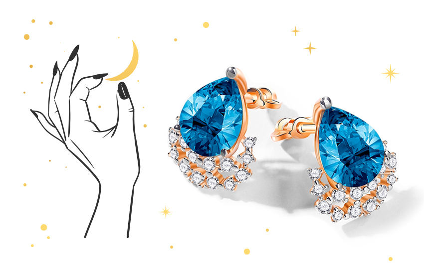 серьги, луна, лунный гороскоп, камни-талисманы, советы астролога