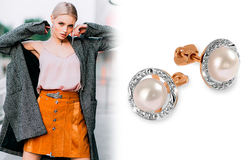 серьги-пусеты с жемчугом, 7 моделей, стиль, мода, модный образ