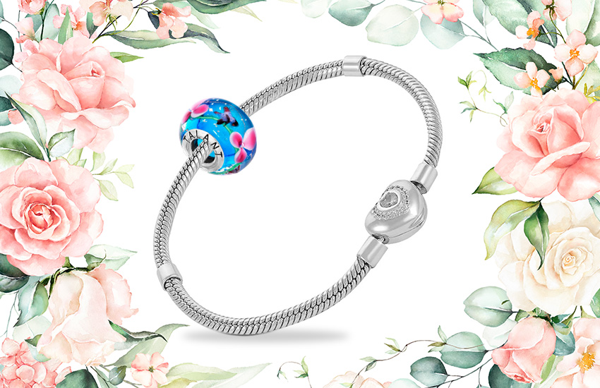 муранское стекло весенние украшения акварельные узоры 585 золотой ювелирные украшения