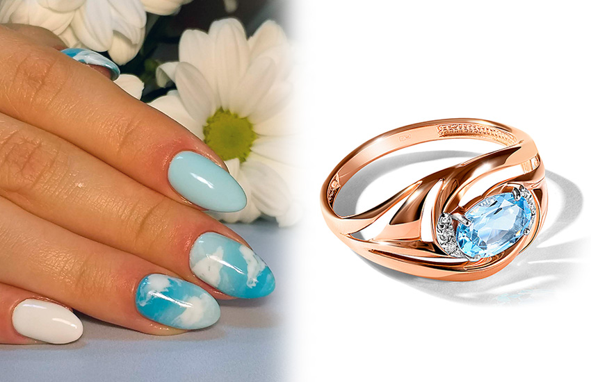 маникюр, нейл-арт, тренды, весна, кольцо