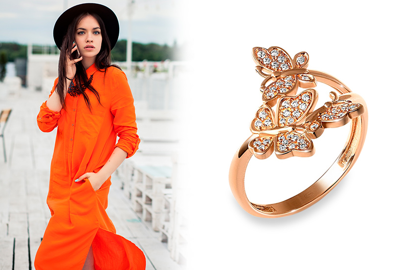 оранжевый, кольцо, весна, советы стилиста, стиль