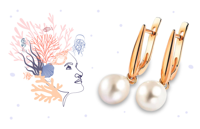 серьги, украшения с жемчугом, цвета жемчуга, история украшений, интересное, 585 золотой