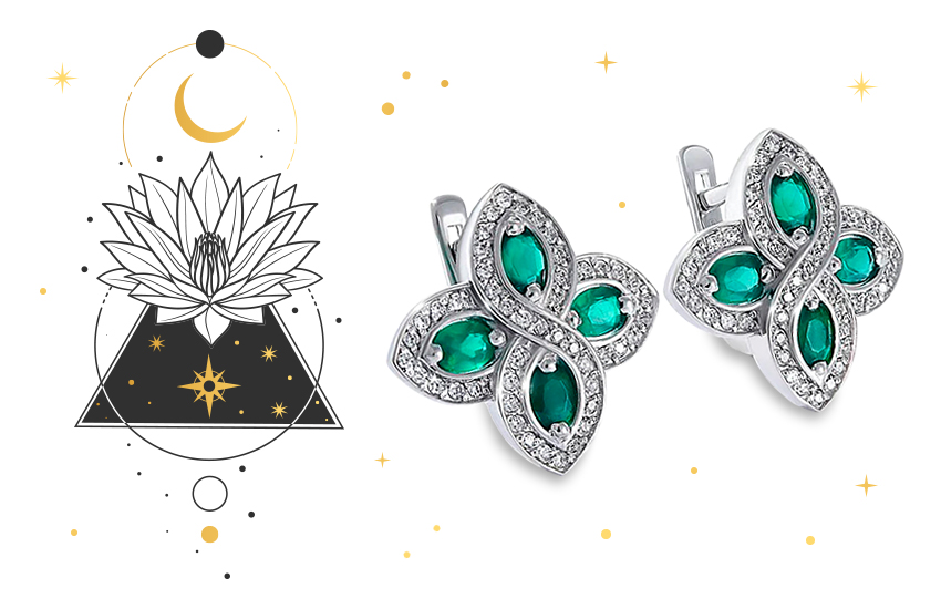 серьги, луна, лунный гороскоп, камни-талисманы, советы астролога