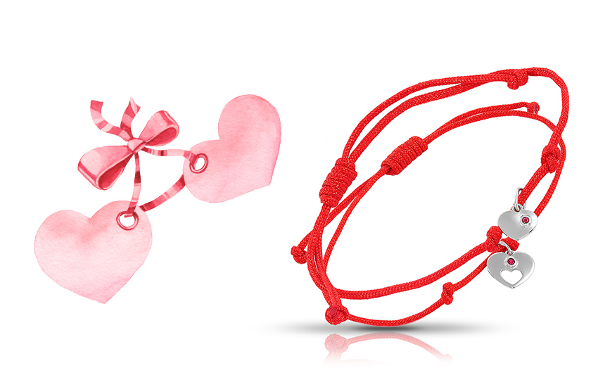 парный браслет, подарки со смыслом, 14 февраля, День Святого Валентина, символ, 585 золотой