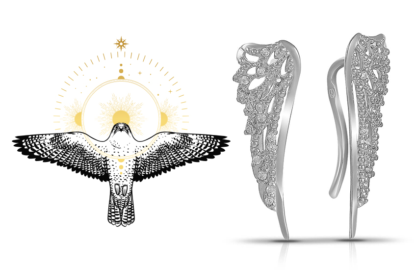 серьги-клаймберы, необычные украшения, ювелирные тренды, мода, 585 золотой