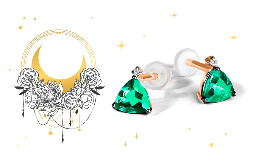 серьги, луна, лунный гороскоп, камни-талисманы, советы астролога