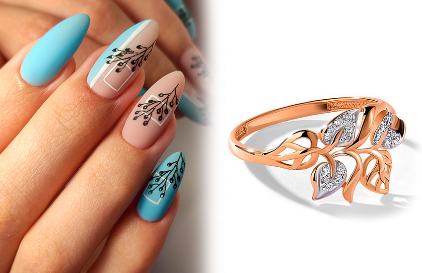 маникюр, нейл-арт, тренды, весна, кольцо