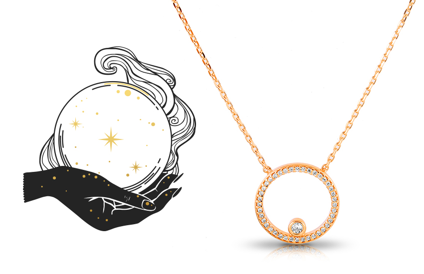 круг, колье, символы, талисманы, ювелирные символы, 585 золотой