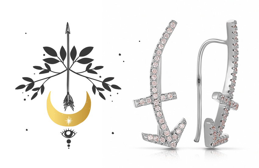 серьги-клаймберы, необычные украшения, ювелирные тренды, мода, 585 золотой