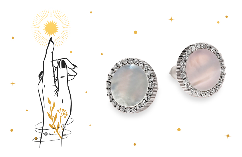 ювелирные изделия 585 золотой лунный гороскоп серьги