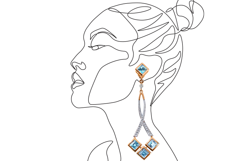 моносерьги, история украшений, как носить, ювелирные тренды, 585 золотой