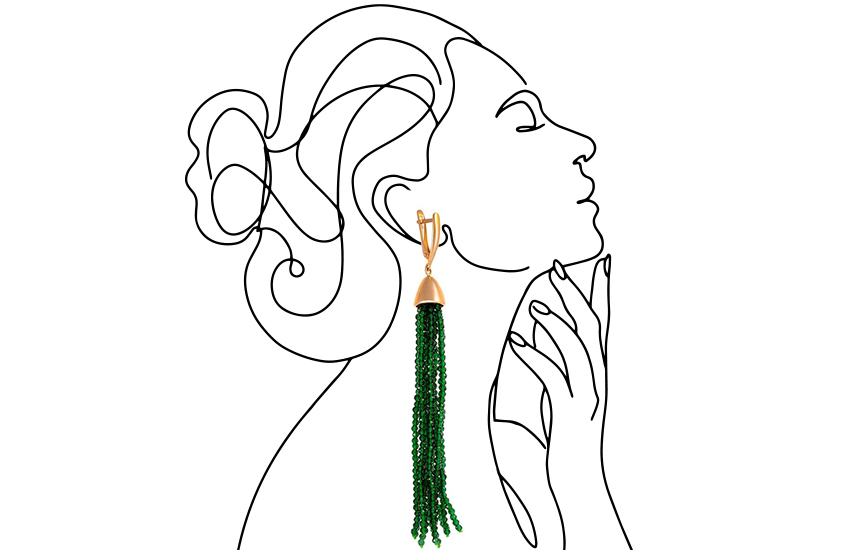 моносерьги, история украшений, как носить, ювелирные тренды, 585 золотой