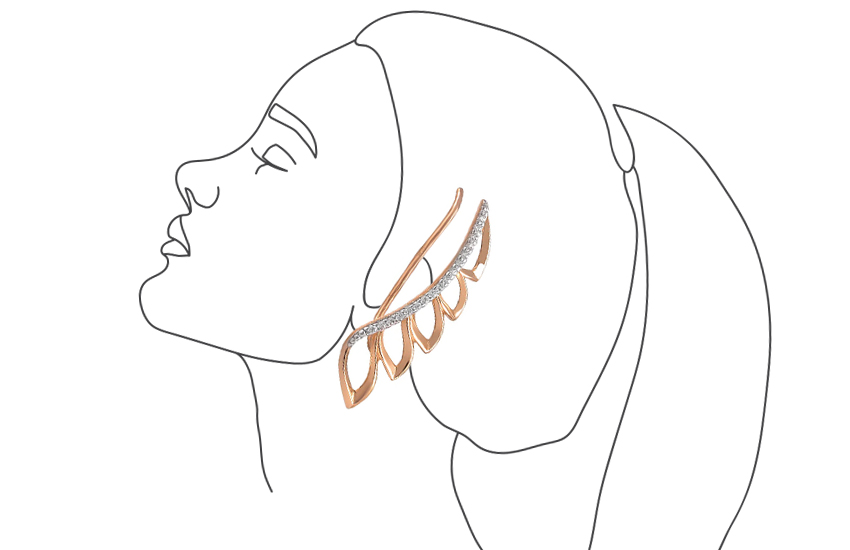 моносерьга, история украшений, как носить, ювелирные тренды, 585 золотой