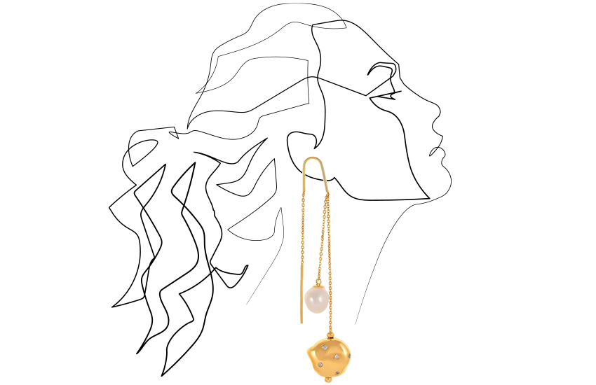 моносерьги, в стиле барокко, история украшений, как носить, ювелирные тренды, 585 золотой