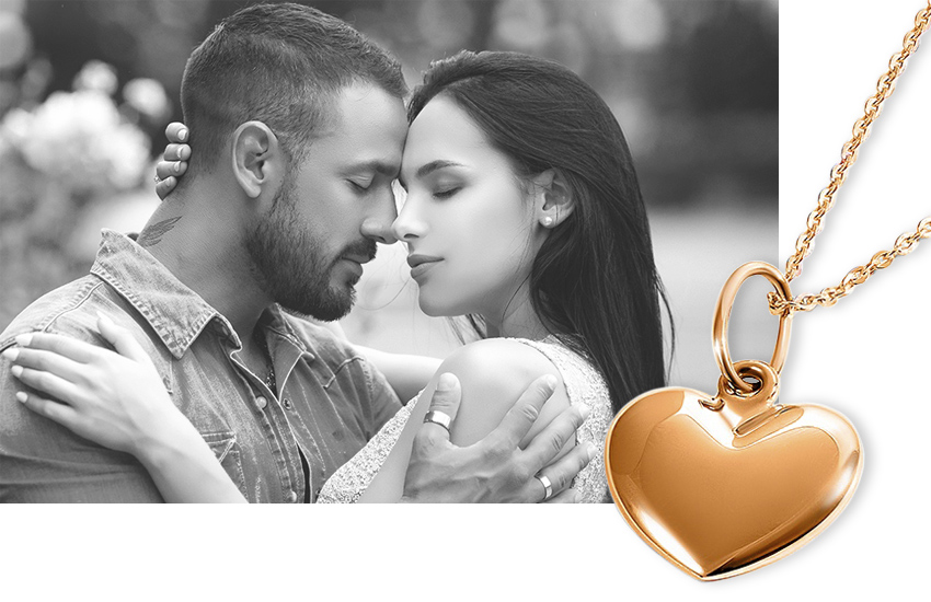 отношения влюбленность чувства пара любовь 585 золотой подвеска ювелирные украшения