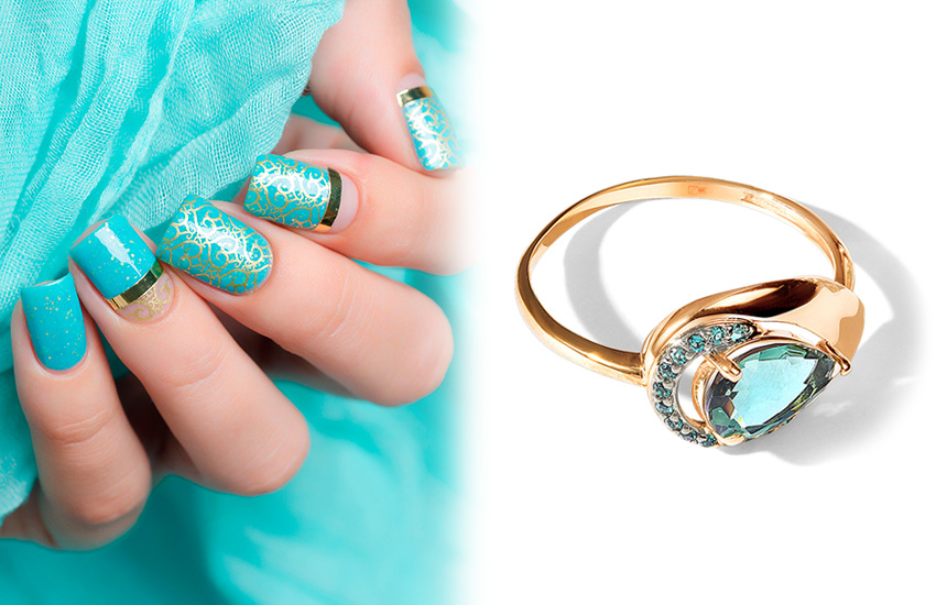 золотой цвет, маникюр, нейл-дизайн, кольцо, советы