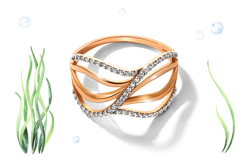 морские мотивы ювелирные украшения 585 золотой ювелирные изделия кольцо