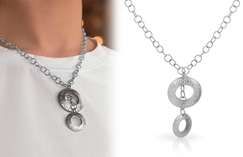 цепь-колье, массивные украшения, тренды 2021, как носить украшения, 585 золотой