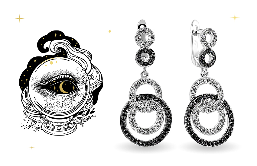 ювелирные изделия 585 золотой лунный гороскоп серьги