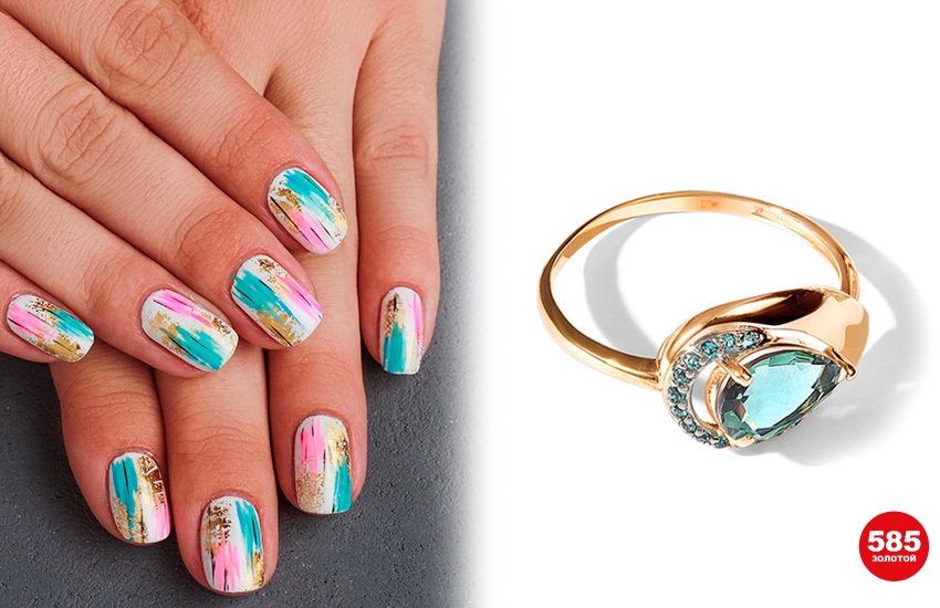 маникюр, нейл-дизайн, тренды маникюра, лето 2022, кольца, ногти, дизайн ногтей, кольцо, купить кольцо, 585 золотой
