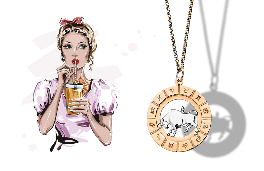 телец, знаки зодиака, любовный гороскоп, предсказания астролога, подвеска, 585 золотой