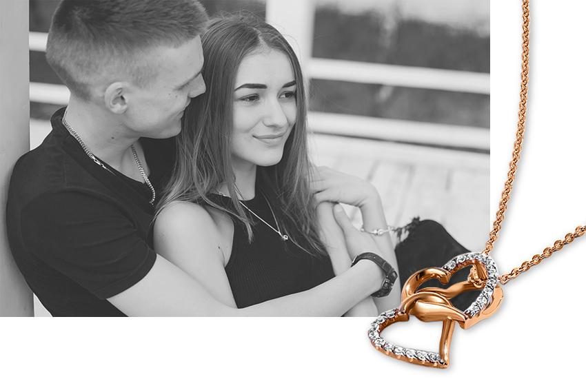 тонкая цепочка с кулоном, флирт, украшения привлекающие мужчин, мужчина и женщина, 585 золотой