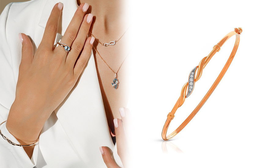 бэнгл, браслет, история украшений, интересное, 585 золотой