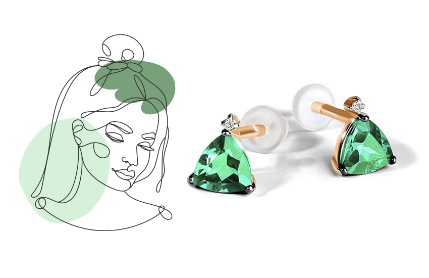 девушка-близнецы, камни, талисманы, гармония, изумруд, серьги