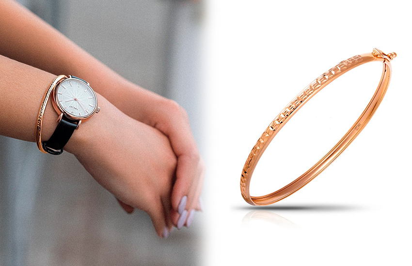 бэнгл, браслет, история украшений, интересное, 585 золотой