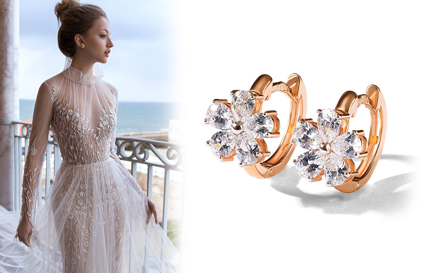 Платье невесты, Нюд, свадебные тренды, лето 2021, советы, серьги