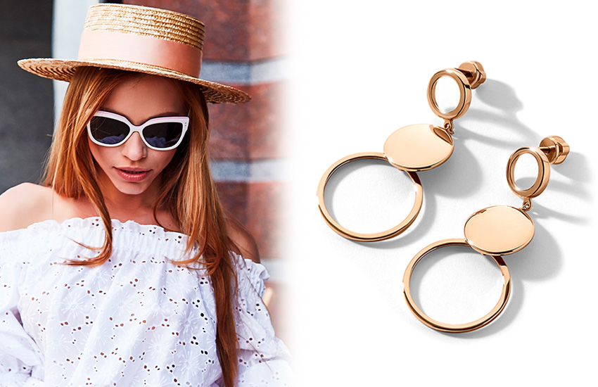 шляпка-канотье, головные уборы, советы стилиста, как носить, лето, серьги