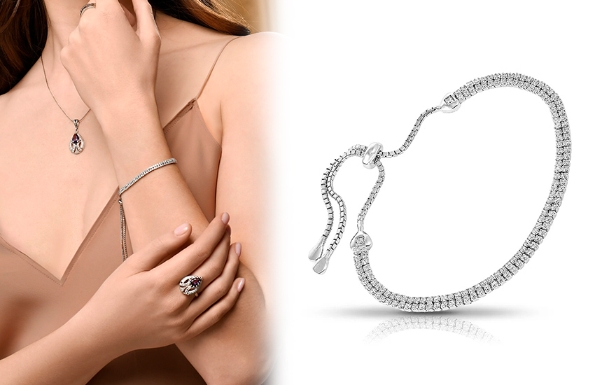 теннисный браслет, история украшений, интересное, как носить, 585 золотой