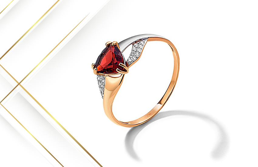 кольцо, триллион, trillion cut, огранка, форма, камни, интересное, 585 золотой