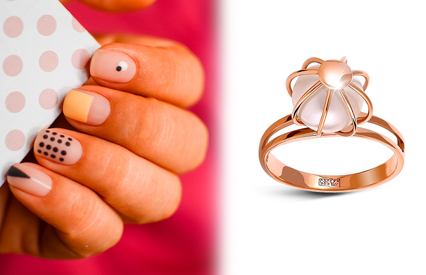 разный дизайн, геометрия, маникюр, тренды, лето, идеи, кольцо