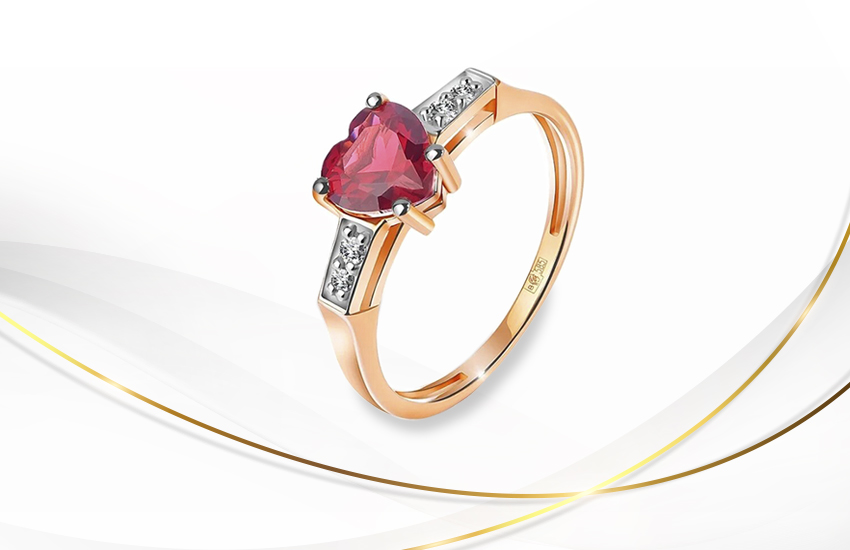 кольцо, сердце, heart cut, огранка, форма, камни, интересное, 585 золотой