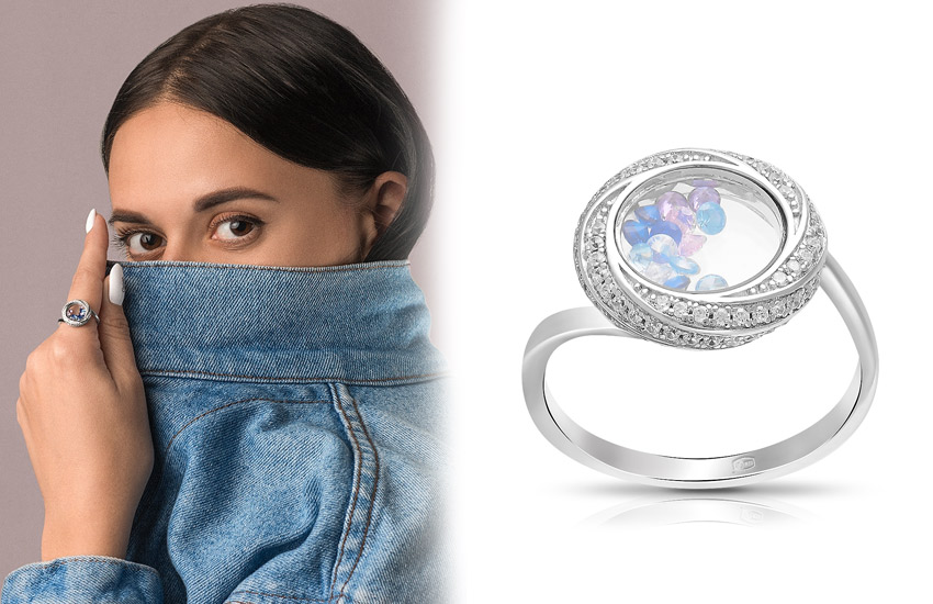 кольцо, как носить с, деним, советы стилиста, образ, 585 золотой